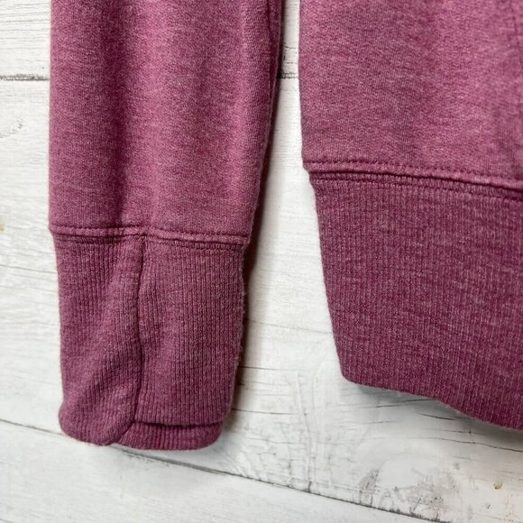 Athleta Top Womens Size SP Mauve Studio Barre Sweatshirt Thumb Holes Activewear - Picture 6 of 16